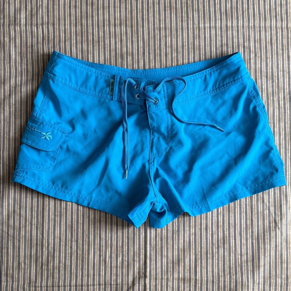 🔥 RAYA SUN Blue Drawstring Board Shorts / Swim Shorts - Size Small